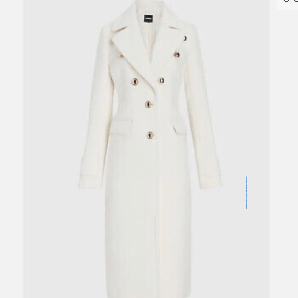 Express wool blend novelty button trench coat